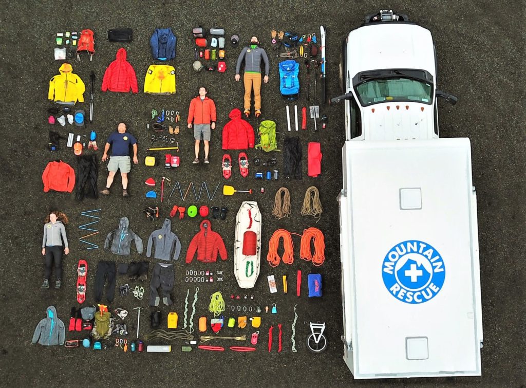 EMRU rescue equipment organized like Tetris blocks
